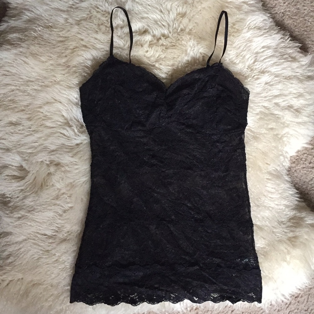 Costa Blanca Black Lace See Through Top